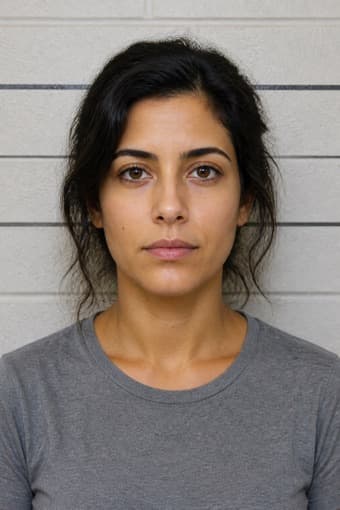 The same sample person in a plain records photograph against a bare wall